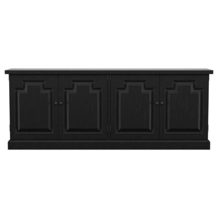 Florence 4 Door 90" Sideboard - Distressed Black