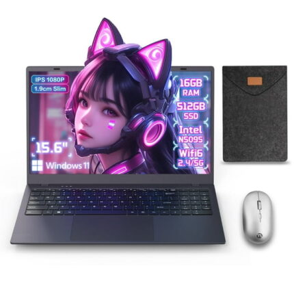 Ningmei HustleForge 15.6 inch Windows Laptop Intel N5095 16GB RAM 512GB SSD Wifi6 Bluetooth5.2 1080P FHD IPS Display