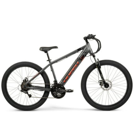 Huffy 27.5" Vertis 36V Adult Electric Mountain Bike, Fits Riders 5'0"+, Gray, Unisex