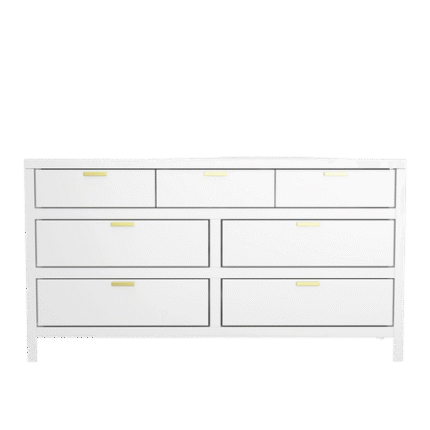 Carmel Collection Seven Drawer Dresser - White