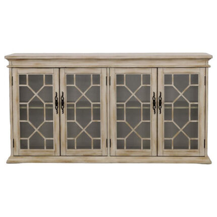Kiara Glass Door Cabinet - Natural