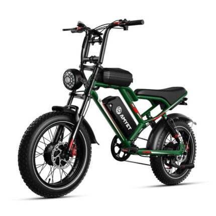 AMYET S8 Electric Bike, 20"*4.0 Fat Tire E-Mountain Bicycle, Peak 3000W Dual Motor 48V 25AH Electric Motorcycle for Adults UL2849