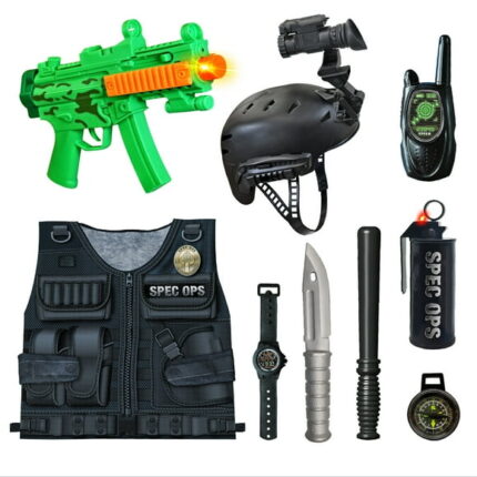 Adventure Force Special Ops Mission Roleplay Set, Gun with Sounds and Lights, 11 Pieces, 5+, For Indoor & Outdoor Play