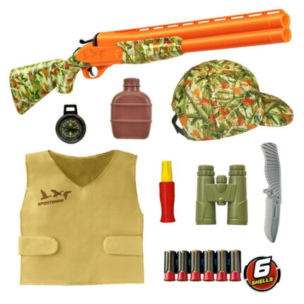 Adventure Force Wetlands Hunter Roleplay Toy Shotgun Set, Fun for Outdoor & Indoor Role Play, 15 pieces included, 5+