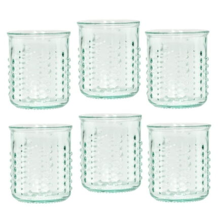 Amici Home Italian Recycled Green Urchin Glasses Set of 6 - 12 oz