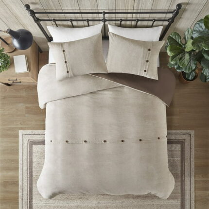 Andes 3 Piece Corduroy Duvet Cover Set