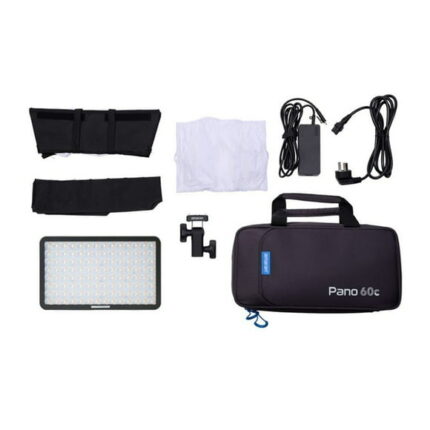 Amaran Pano 60c Compact 60W Output RGBWW Full Color Panel Light All-In-One Creator Kit with 12 Lighting Effects (Charcoal)