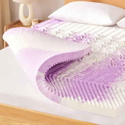BDEUS 2 inch Mattress Topper, Cooling Gel Memory Foam Zoned Support Bed Topper for Pressure Relief, Twin