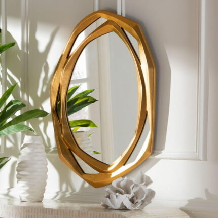 Baxton Studio Halen Vintage Mirror, Antique Goldleaf
