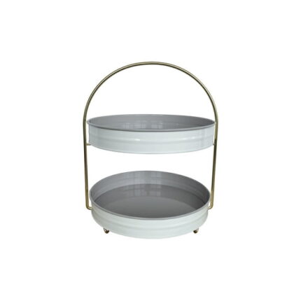 Better Homes & Gardens 2-Tone 2-Tier Serving Tray Stand - Grey