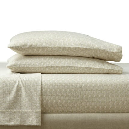 Better Homes & Gardens 300 Thread Count Suzani Almond Biscuit Cotton Sateen Pillowcase Set, King (2 Count)
