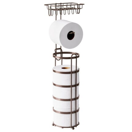 Better Homes & Gardens Bronze Flatwire Free-Standing Toilet Paper Reserve with Holder