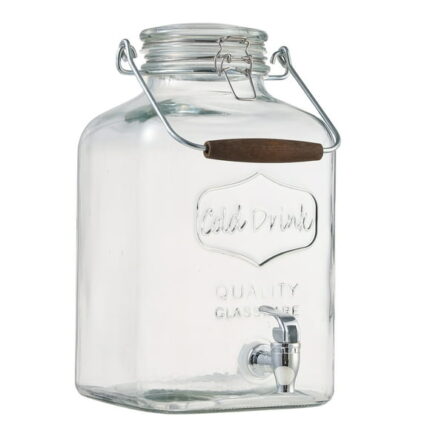 Better Homes & Gardens Glass 2-Gallon Beverage Dispenser with Glass Clamp Lid