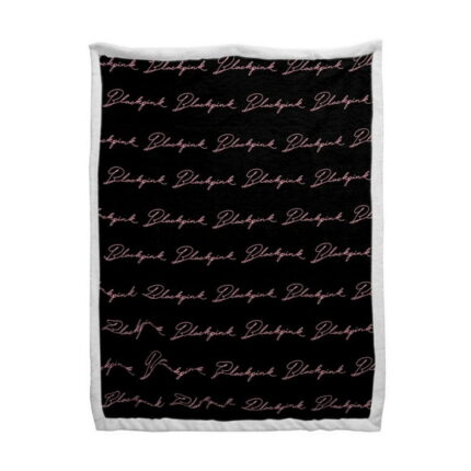 BlackPink Sherpa Back Blanket, 60 x 90, Microfiber, Black