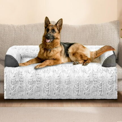 Blunique Dog Couch Bed Waterproof Pet Sofa Protector Detachable Cushion Washable, Gray 45 x 37 inch