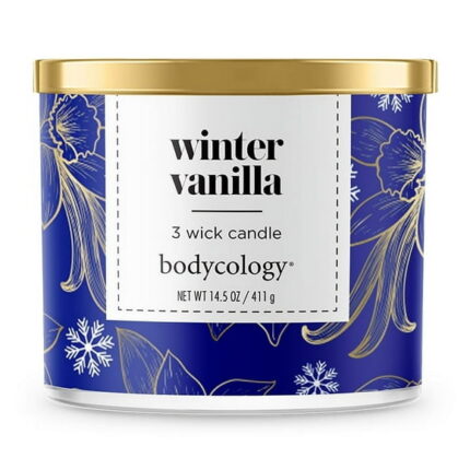 Bodycology 3-Wick Soy Candle, Winter Vanilla, 14 oz