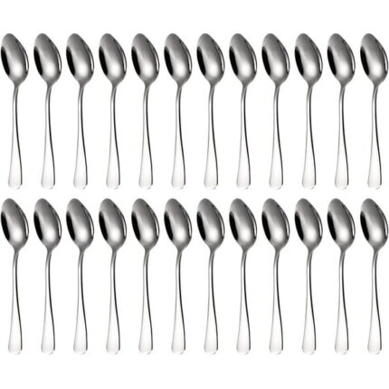 Cibeat Premium Food Grade Stainless Steel Tableware Spoons (24 Count)