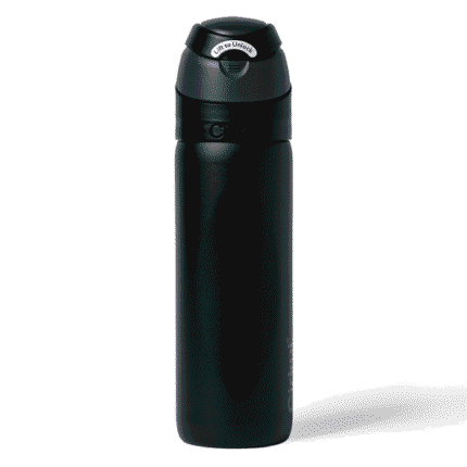 Cirkul 26oz StrawSip Flip Water Bottle, Stainleyss Steel, Double Wall Insulated, Onyx (Black)