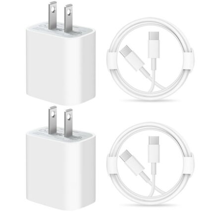 Coreykin USB C Charger with 6FT Cable Compatible for iPhone 16 15/iPhone 15 Pro/iPhone 15 Pro Max/iPad Pro/Mini/Air4/AirPods, 2 Pack