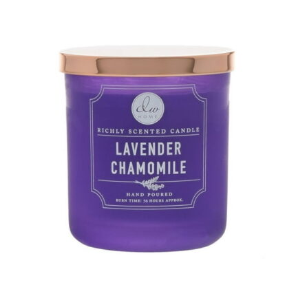DW Home Richly Scented Candles LG Double Wick, 56 Hr  - Lavender Chamomile | Rose Gold
