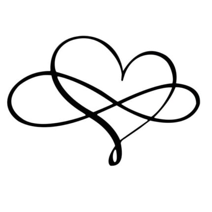 Dengmore Discoumt Infinity Heart Steel Wall Decor Metal Wall Art Infinity Heart Metal Wall Art Black