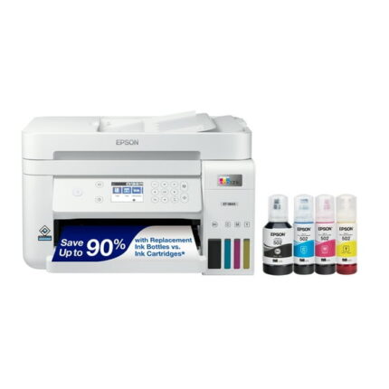 EcoTank ET-3843 Wireless Color All-in-One Cartridge-Free Supertank Printer with Scanner, Copier, ADF and Ethernet