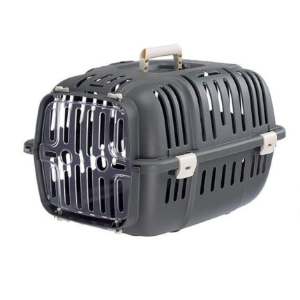 Ferplast Jet Pet Carrier: Value Dog Carrier Suitable for "XS" Dog Breeds & Small Cats, 22L x 14.5W x 13H inches, Gray