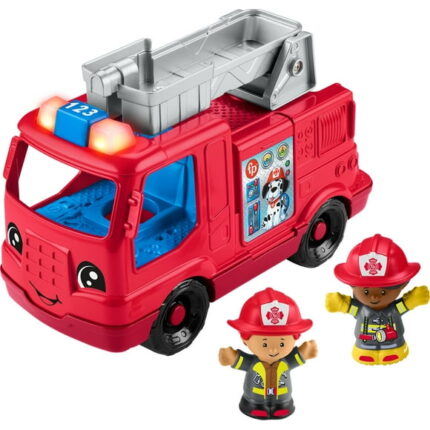 Fisher-Price Little People Fire Truck Musical Toddler Toy with Lights Sounds & 2 Figures