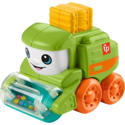 Fisher-Price Rollin Tractor Push-Along Toy Vehicle for Infants with Fine Motor Activities