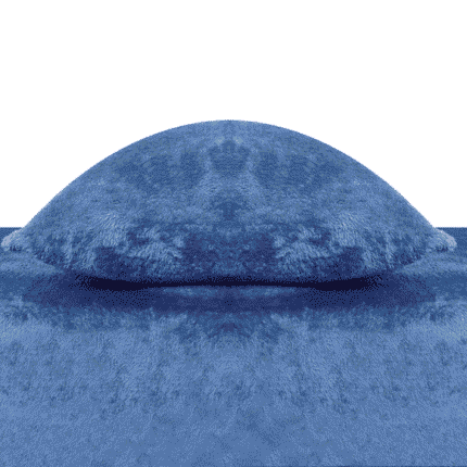 Fluffy Teddy Fleece Navy Blue Full Fitted Sheet- 1 Deep Pocket Furry Fleece Fitted Sheet and 2 Piece Pillowcases
