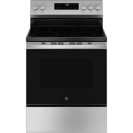 GE 30" 5.0 Cu. ft. 240 Volts Free-Standing Electric Range with Crisp Mode in Stainless Steel