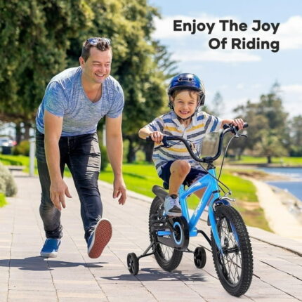 GASKY 14" Kids Bike for Boys Girls Child Bicycle with Removable Training Wheels Blue