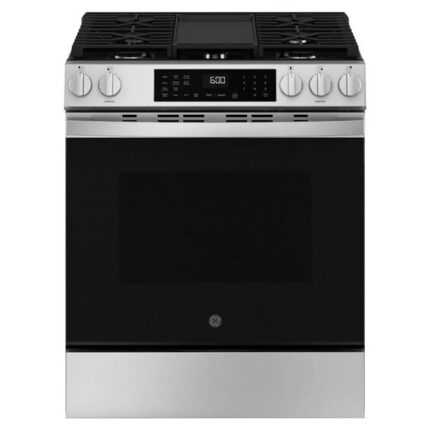 General Electric 30 in Slide-In Double Oven Gas Range in Silver