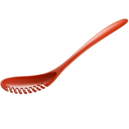 Gourmac 12-Inch Melamine Pasta Server Spaghetti Fork & Strainer, Orange