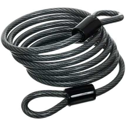 Hyper Tough Covered Flexible Open Loop Cable Lock, 1/4 in Wide x 72 in (6 feet Long)