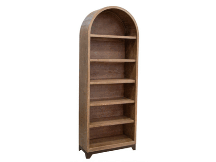 Parota Arched Solid Wood Bookcase - Natural