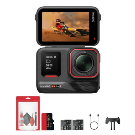 Insta360 Ace Pro 2 WaterProof Action Camera, AI-Powered, 8K30, 1/1.3" 50MP - Bundle