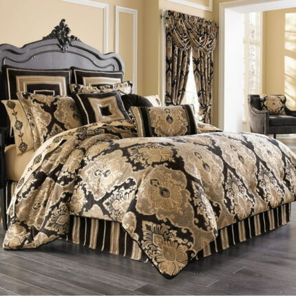 J. Queen New York  Bradshaw Black Comforter Set King