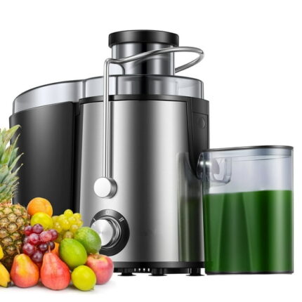 Juilist Centrifugal Juicer Machine 3" Feed Chute, Stainleyss Steel, 400 Watts, Easy Clean