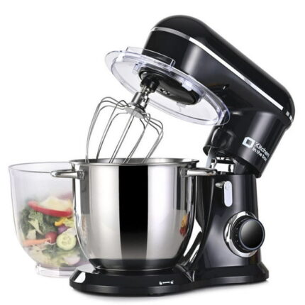 Kitchen in the box 10 Speeds Stand Mixer with 4.5QT+5QT Two Bowls, 450W Electric Food Mixer with Tilt-Head - Black