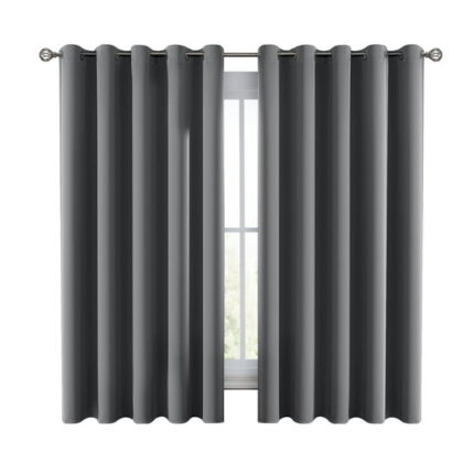 Lux Decor Collection Blackout Curtains for Bedroom, Set of 2 Curtains for Living Room, Thermal Insulated Blackout Curtains - 42"x63" - Gray