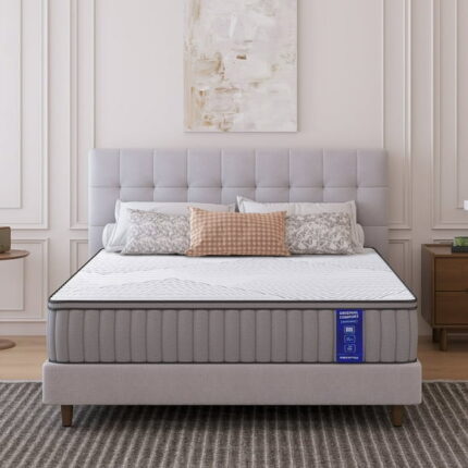 MLILY 14 inch King Size Hybrid Mattress In a Box, Cooling Gel Infused Memory Foam, Pocket Spring, Medium