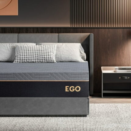 MLILY Ego Black 12 inch Queen Mattress in a Box, Gel Memory Foam Mattress, Medium