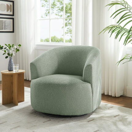 Mainstays Boucle Swivel Chair, Olive
