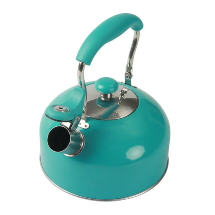 Mainstays Compatible Stovetop Kettle, Stainless Steel Turquoise, 8.30 x 7.20 x 8.70 inches
