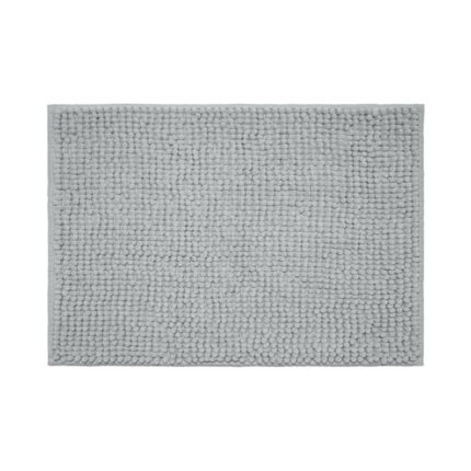Mainstays Basic Polyester Chenille Noodle Bath Rug, School Grey, 17"x24", One Piece