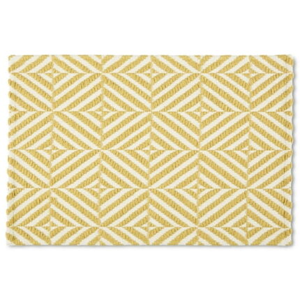 Mainstays Montana Woven Fabric Mat, 18"x27", Yellow, Available in Multiple Colors