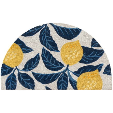 Mainstays by Becky G. & Alejandra Coir Outdoor Mat, Lemon & Blue, 18" x 30"