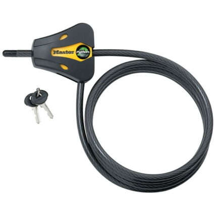 Master Lock Braided Cable Lock Steel Bicycle Locks, Black