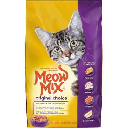 Meow Mix Original Choice Dry Cat Food, 3.15 Pound, Complete & Balanced Nutrition